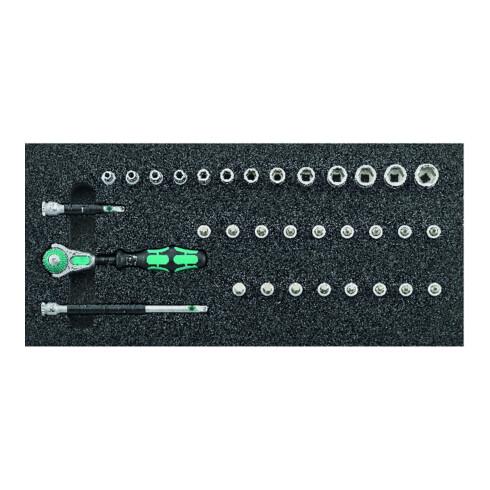 Wera Module d'outil 1/3 clé à douille 1/4" Zyklop avec fonction de maintien