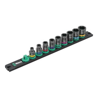 Wera Nuss-Magnetleiste 9608 B Impaktor Imperial 1, 9-teilig