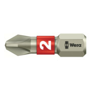 Wera Phillips Bit, L25 mm, entraînement 1/4", acier inoxydable