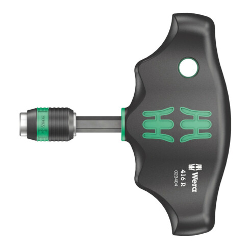 Wera Portabit manuale a T 416 R con mandrino a cambio rapido Rapidaptor, 1/4"x45mm