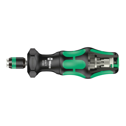 Wera Portabit manuale turbo 826 T Kraftform con mandrino a cambio rapido Rapidaptor, 1/4"x146mm