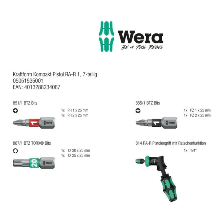 Wera Porte-embouts Magazin KK Pistol RA