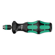 WERA Porte-tournevis Kraftform Turbo pour embouts 1/4 pouce C 6,3 et E 6,3 avec mandrin à changement rapide, Emmanchement hexagona...