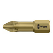 Wera Pozidriv-Bit, 1/4 Zoll, mit Torsionszone, hart, Kreuzschlitzgröße 1, 25 mm Länge