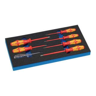 Wera Schraubendrehersatz B.185xT.385xH.30mm1/3 Modul 7-tlg.VDE Schl.PH Spannungspr.