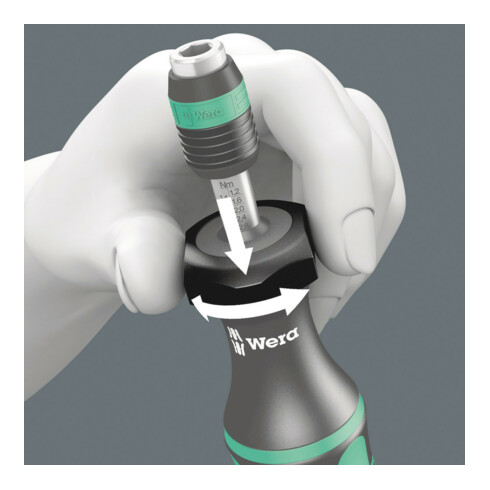 Wera Series 7400 Kraftform Verstelbare Torque Schroevendraaiers met Rapidaptor Quick-Release Chuck