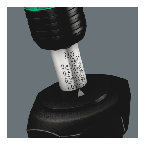 Wera Serie 7400 Kraftform einstellbare Drehmomentschraubendreher (0,1-3,0 Nm) mit Rapidaptor Schnellwechselfutter, art. no. 7430 x 1/4" x 0,10-0,34 N m