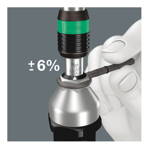 Wera Serie 7400 Kraftform Pistoolgreep instelbare momentschroevendraaier (3,0 - 8,8 Nm) met Rapidaptor snelwisselhouder