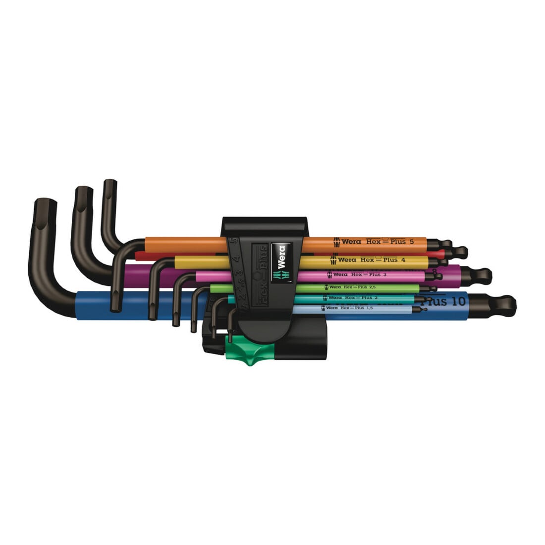 Wera Set di brugole 950/9 Hex-Plus Multicolour 1, esecuzione metrica, BlackLaser, 9pz.