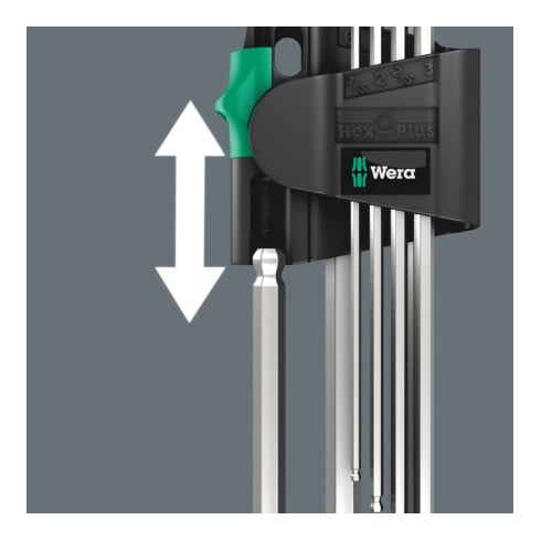 Wera Set di brugole 950 PKL/7B SM, magnetiche, metriche, telaio cromato