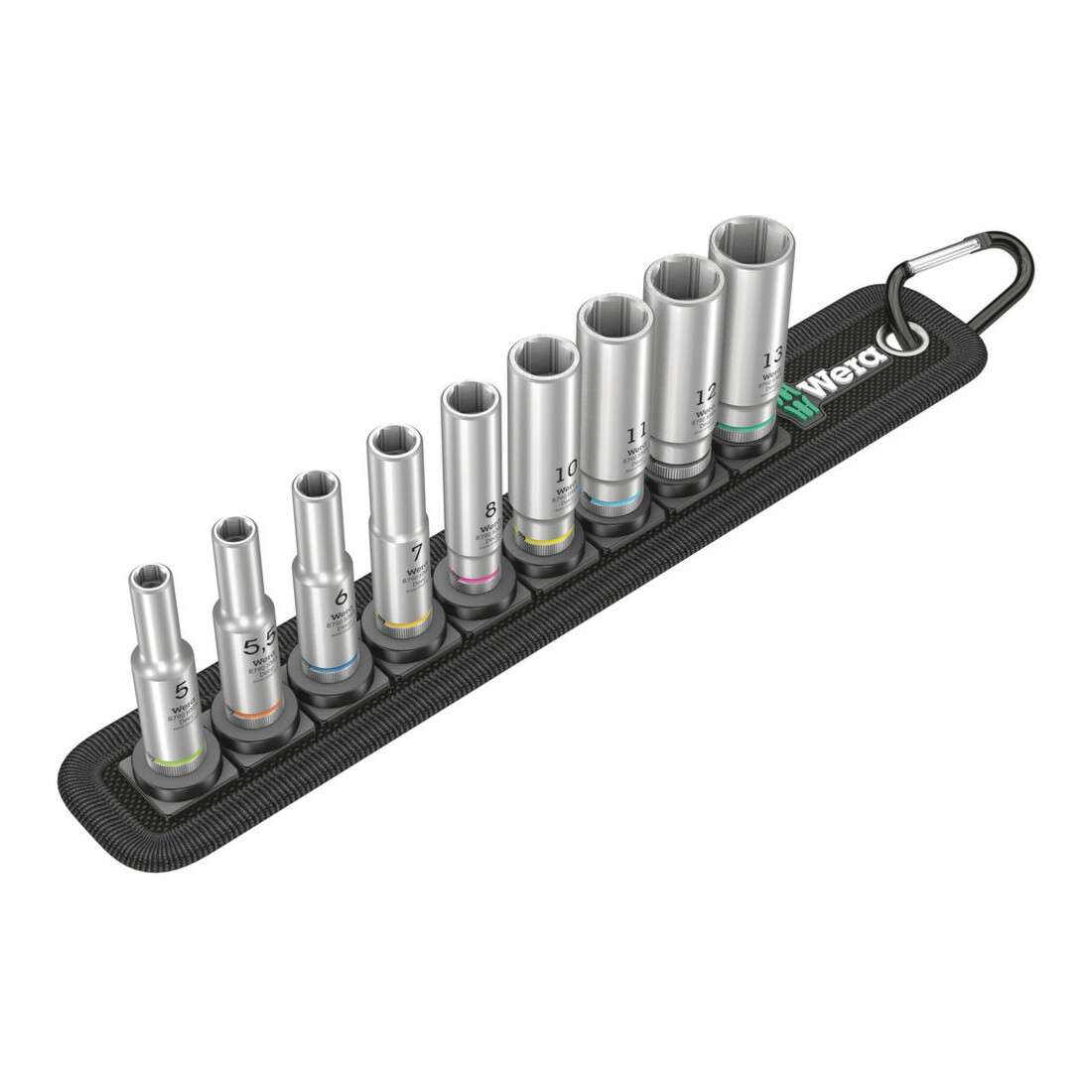 Wera Set di bussole Belt A Deep 1, attacco da 1/4", 9pz.