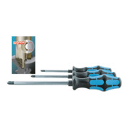 WERA Set di cacciaviti per viti a croce Phillips, con impugnatura Kraftform, 3pz.