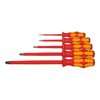 WERA Set di cacciaviti per viti a croce Phillips, impugnatura Kraftform interamente isolati, 5pz.