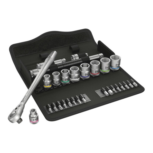 Wera Set di cricchetti in metallo 8100 SB 8 Zyklop, levetta di conversione, attacco 3/8", 29pz., metrico