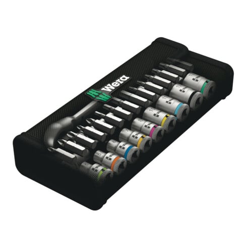 Wera Set di cricchetti in metallo Zyklop, attacco 1/4", 28pz.