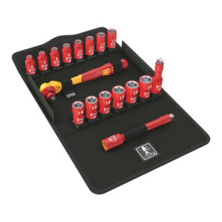 Wera Set di cricchetti Zyklop Werk VDE, attacco 3/8", 17pz.