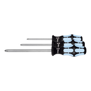 WERA Set di Giravite "Stainless" per viti a croce Phillips, con lama in acciaio inox, 3pz.