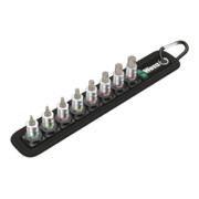 Wera Set di inserti-bussola Belt A 2 Zyklop a esagono incassato, con funzione di tenuta, attacco 1/4", 8pz.