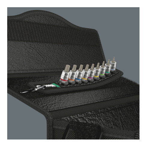 Wera Set di inserti-bussola Belt A 3 TX HF Zyklop, profilo TX, con funzione di fermo, attacco 1/4", 9pz.