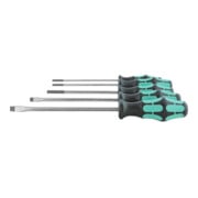 Wera Set genormaliseerde schroevendraaiers voor sleuf, met Kraftform-handvat, Aantal schroevendraaiers: 8