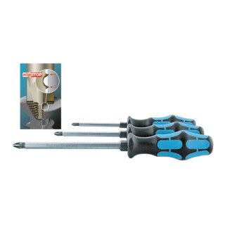 Wera Set schroevendraaiers voor Pozidriv, met Kraftform-handvat, Aantal schroevendraaiers: 3