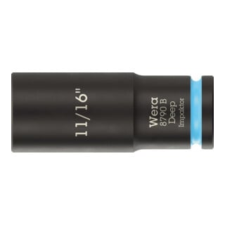 Wera Steckschlüsseleinsatz lang 3/8" 11/16" Kraft-