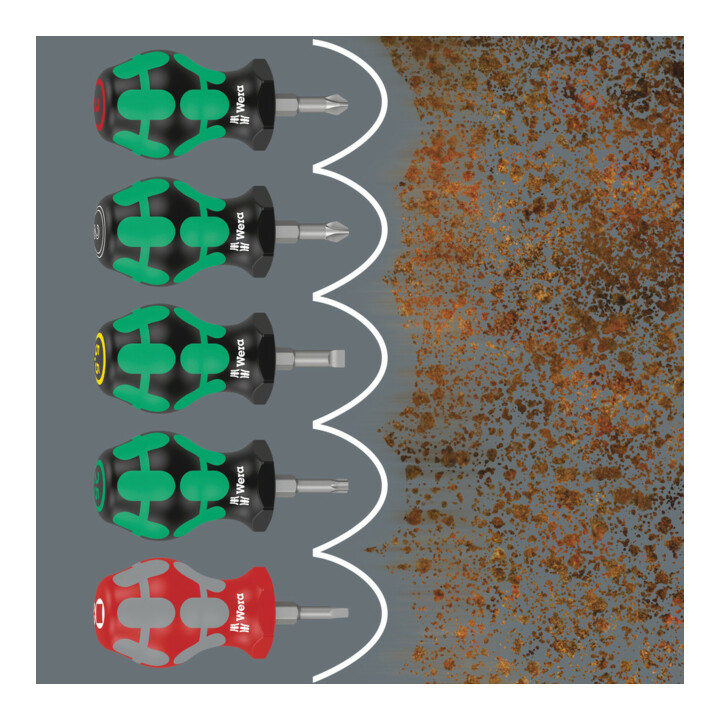 Wera Stubby Set 2 Schraubendrehersatz, 5-teilig
