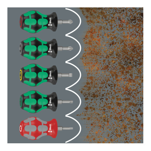 Wera Stubby Set 2 Schraubendrehersatz, 5-teilig