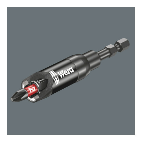 Wera Supporto Impaktor 897/4 IMP con anello elastico e magnete, 1/4"x75mm