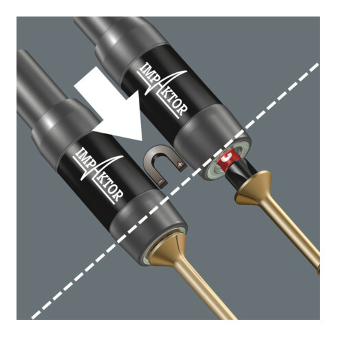 Wera Supporto Impaktor con magnete ad anello e anello elastico 897/4 IMP R