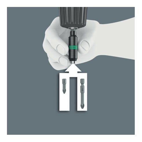 WERA Tige avec aimant / raccord rapide BiTorsion 6,3
