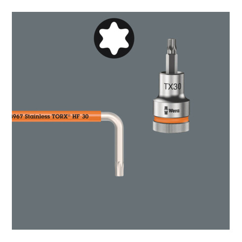 Wera TX Winkelschlüssel 3967 SXL Multicolour mit Haltefunktion TX