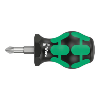 Tournevis cruciforme Wera 355 PZ Stubby/carburateur, Pozidriv 25 mm