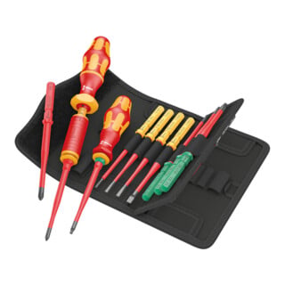 Wera VDE Drehmomentschraubendreher-Satz, Kraftform Kompakt VDE 16 Torque 1,2-3,0 Nm extra slim 1 Tool Finder, 16-teilig
