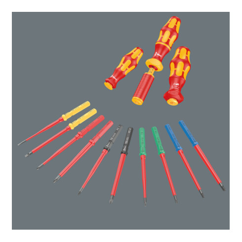 Wera VDE Lame interchangeable pour vis cruciformes PH, Kraftform Kompakt VDE 62 i Take it easy, PH 1 x 157 mm