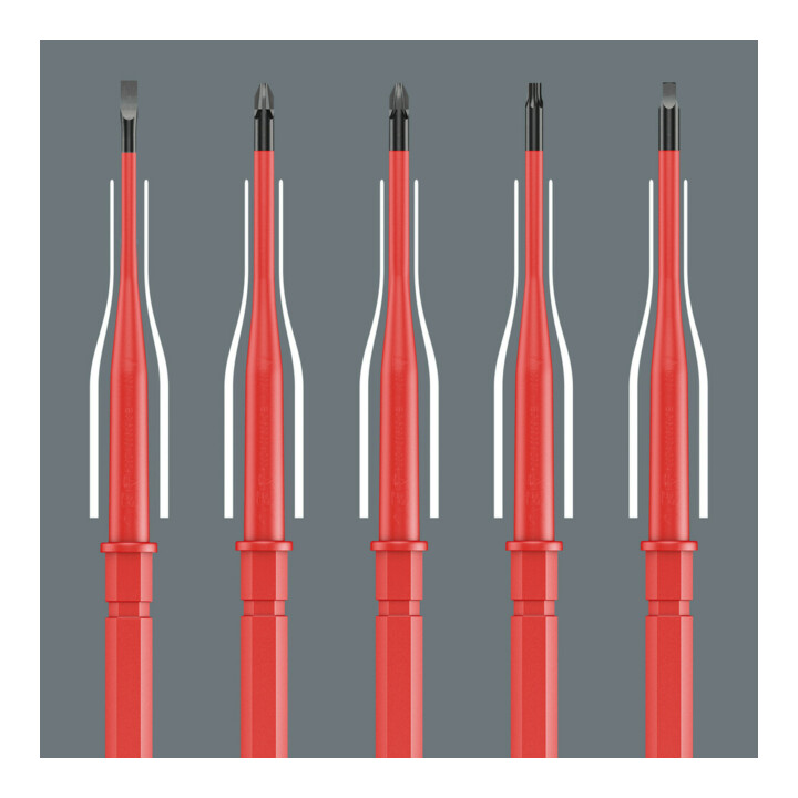 Wera VDE Lame interchangeable pour vis Pozidriv, Kraftform Kompakt VDE 65 iS Take it easy, PZ 2 x 157 mm