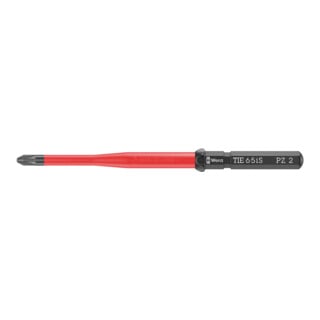 Wera VDE Wechselklinge für Pozidriv-Schrauben, Kraftform Kompakt VDE 65 iS Take it easy, PZ 2 x 157 mm