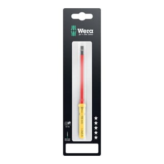 Wera VDE Wechselklinge für Schlitzschrauben, Kraftform Kompakt VDE 60 i Take it easy SB, 1 x 5,5 x 157 mm