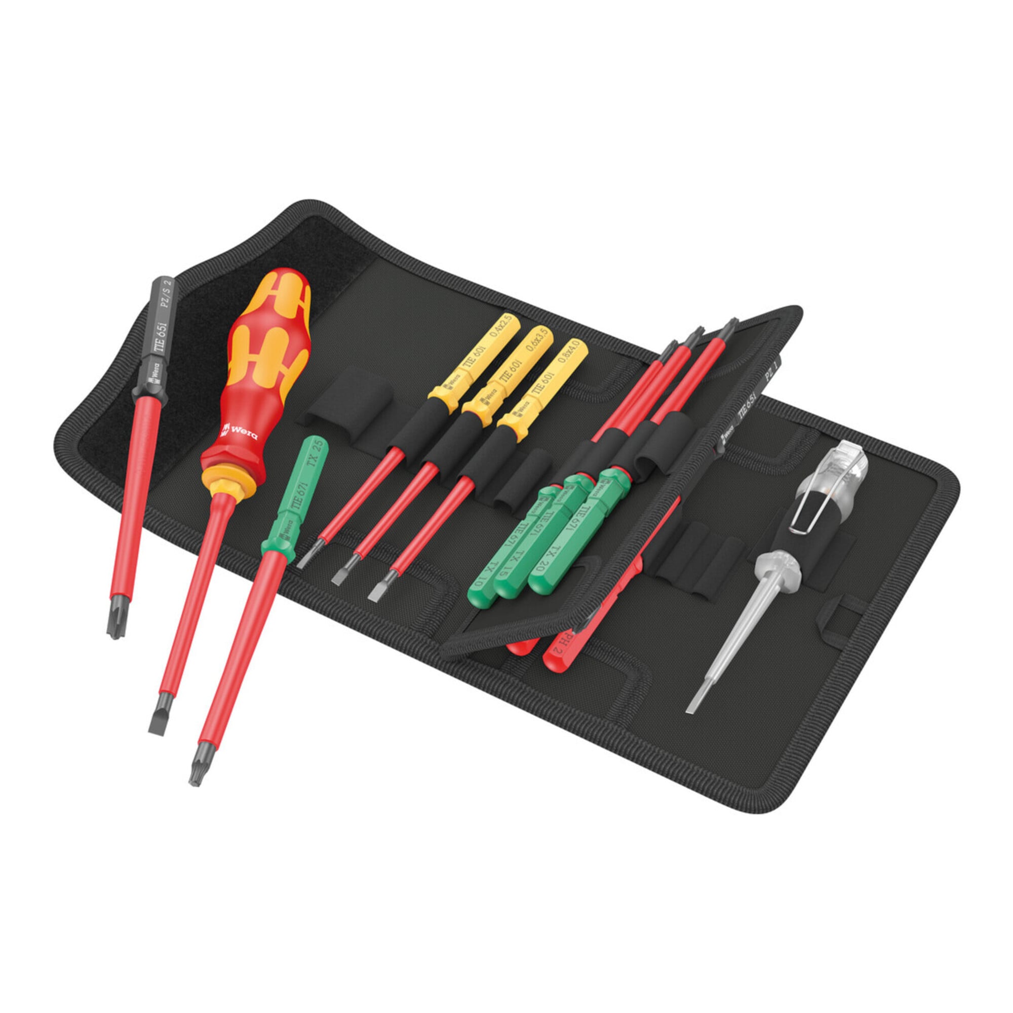 Wera VDE-Wechselklingen mit Handhalter, Kraftform Kompakt VDE 16 Universal 1 Tool Finder, 16-teilig