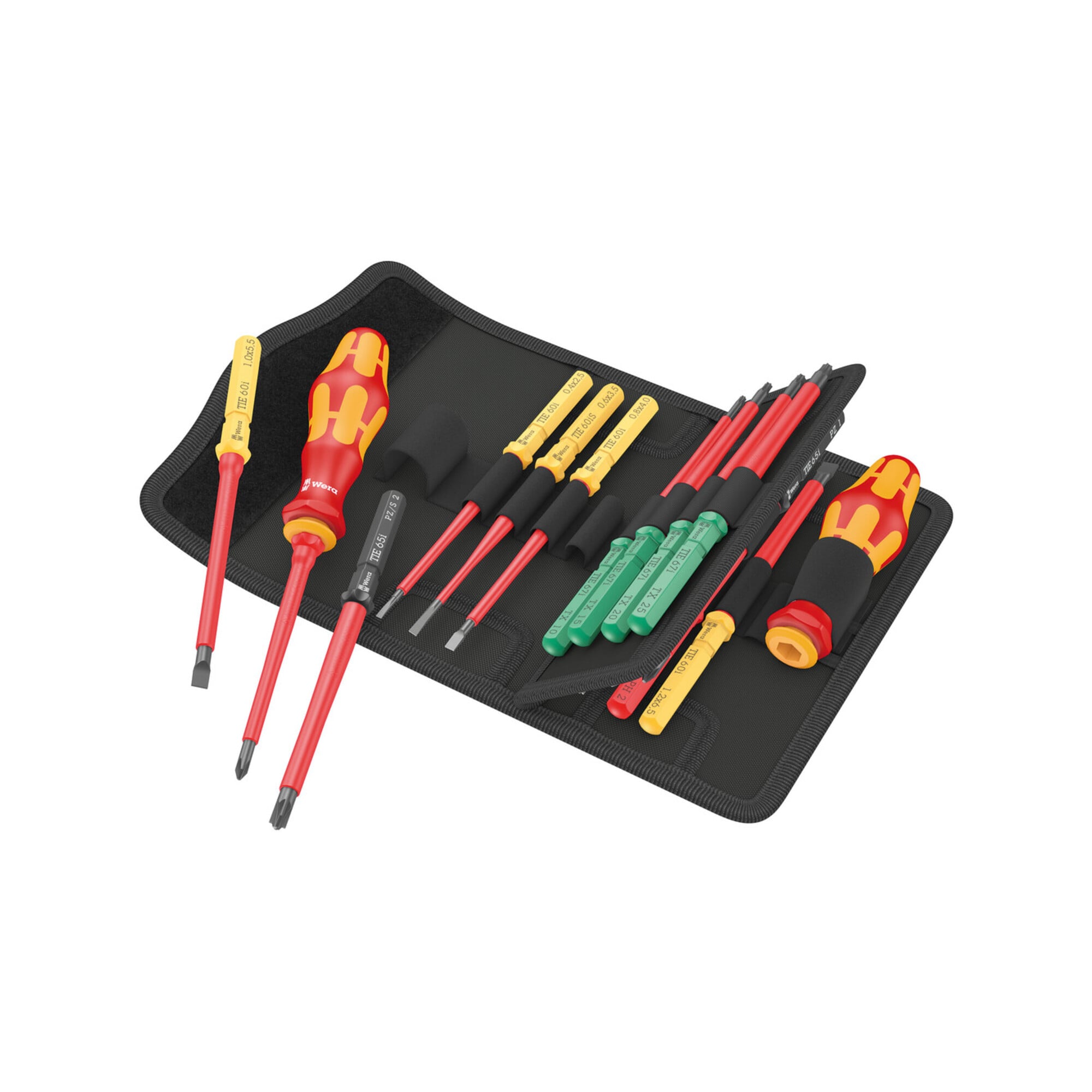 Wera VDE-Wechselklingen mit Handhalter, Kraftform Kompakt VDE 17 Universal 1 Tool Finder, 17-teilig
