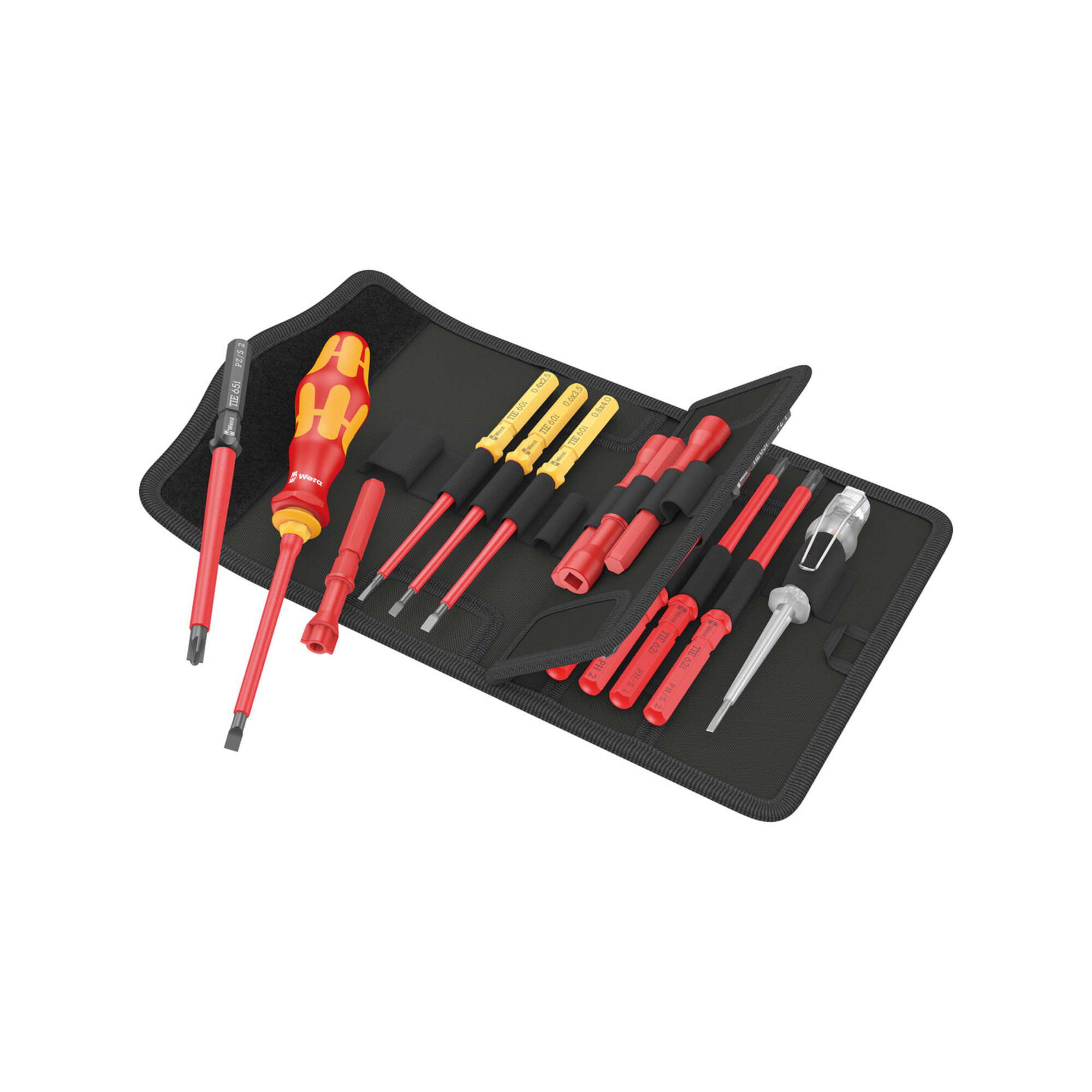 Wera VDE-Wechselklingen mit Handhalter, Kraftform Kompakt VDE 18 Universal 1 Tool Finder, 18-teilig