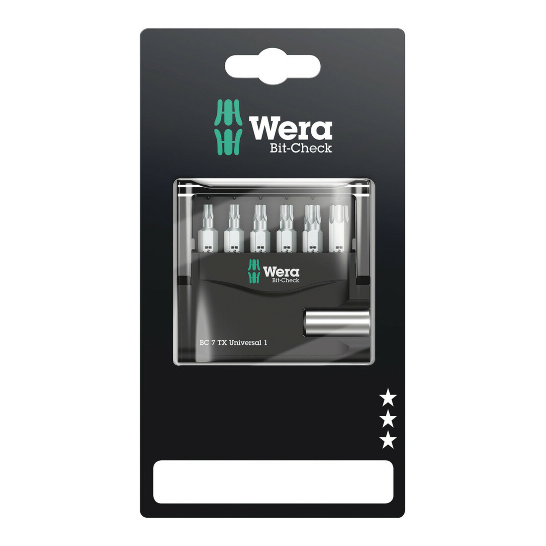 Wera Werk Set de 7 embouts 6 pans 073404