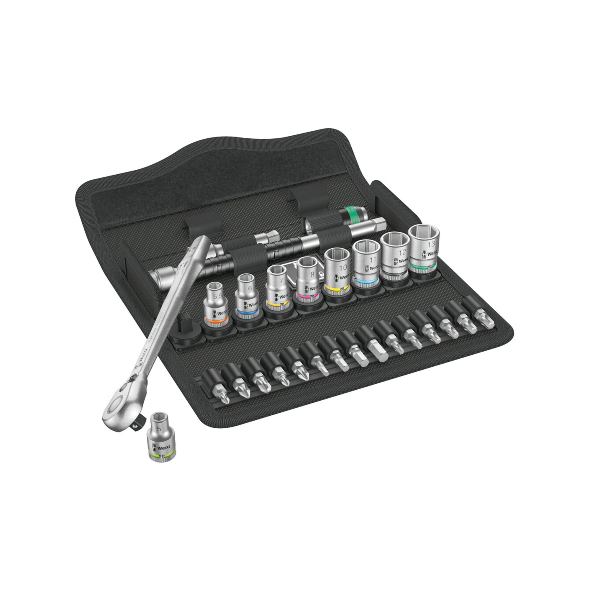 Wera Werk Zyklop Metall-Knarrensatz 1/4"-Antrieb, 28-tlg 004018