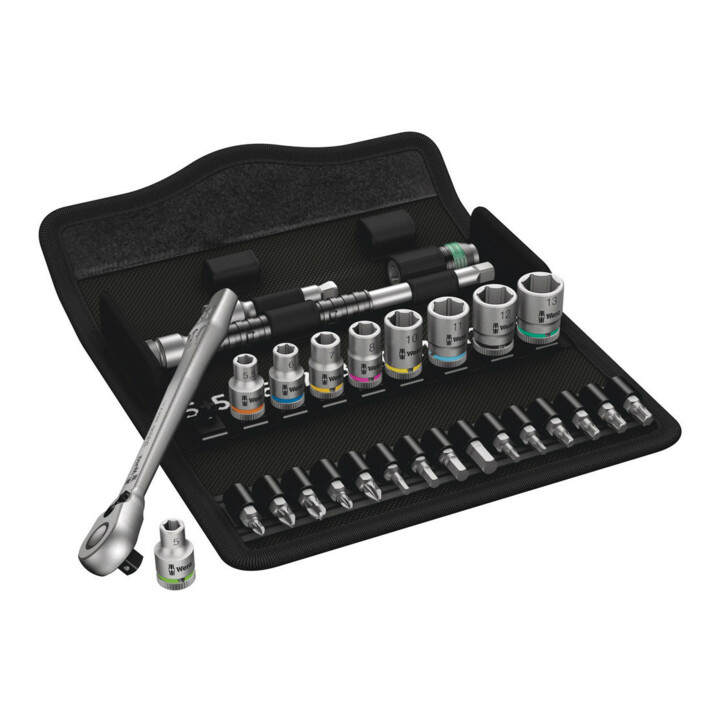 Wera Werk Zyklop Metall-Knarrensatz 1/4"-Antrieb, 28-tlg 004018