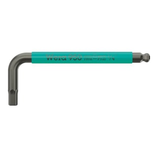 Wera Winkelschlüssel 950 SPKS Multicolour, zöllig, BlackLaser, 1/4" x 100 mm