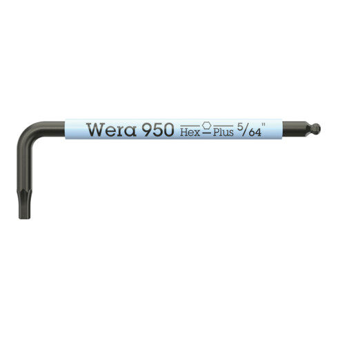 Wera Winkelschlüssel 950 SPKS Multicolour, zöllig, BlackLaser, 5/64" x 50 mm
