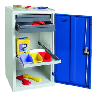 Werkzeug-/Beistellschrank H1000 x B500 x T500mm 2 Schubladen, 1 BD grau/anthrazitgrau
