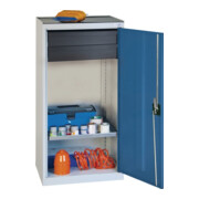 Werkzeug-/Beistellschrank H1000xB500xT500mm 2Schubl.,1BD grau/blau STUMPF-1