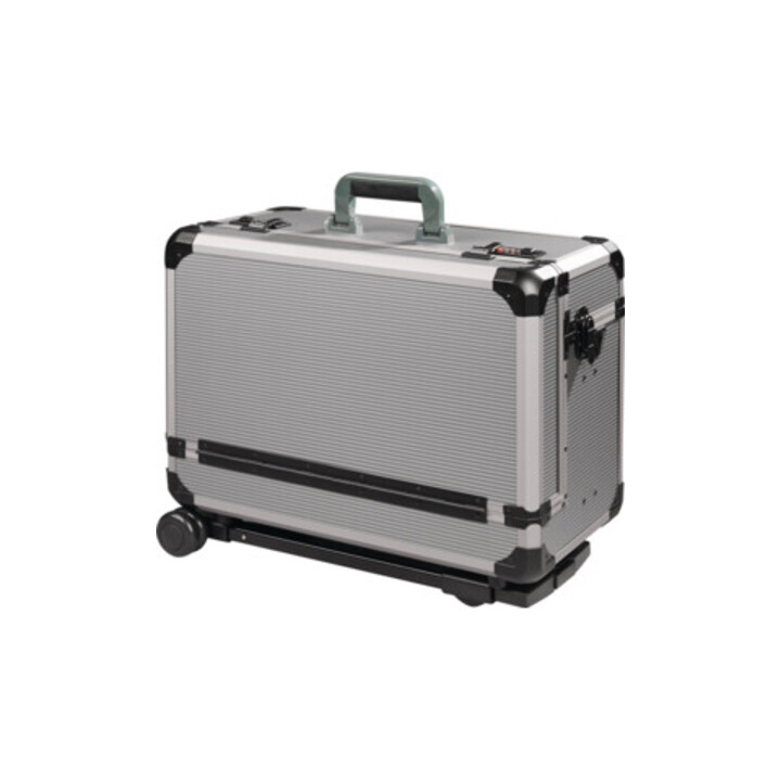 Werkzeugkoffer Alu, 490x245x355mm, mobil mit 2-teiligem Deckel, abschließbar