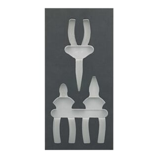 Werkzeugmodul 1/3 leer 188 x 395 x 30mm Zangen VDE 3-teilig FORTIS